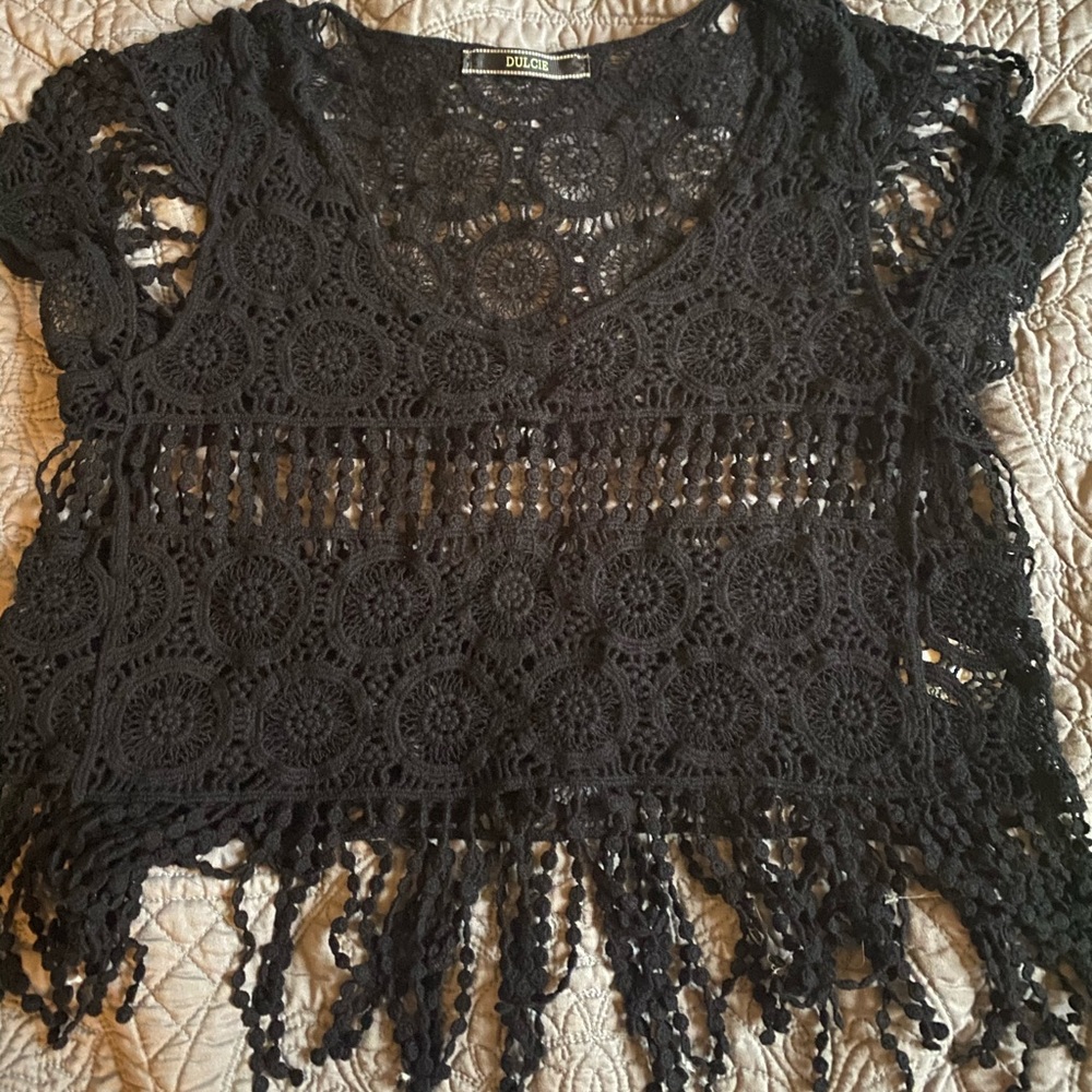 dulcie women’s see through shirt, size small